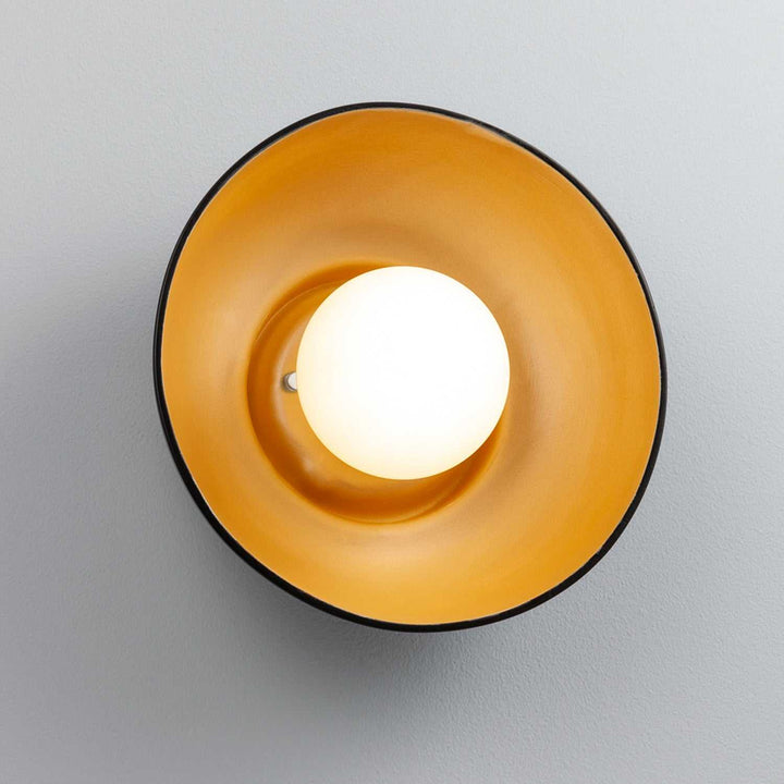 Ambiance Collection Wall Sconce in Carbon Matte Black with Champagne Gold internal finish Justice Designs