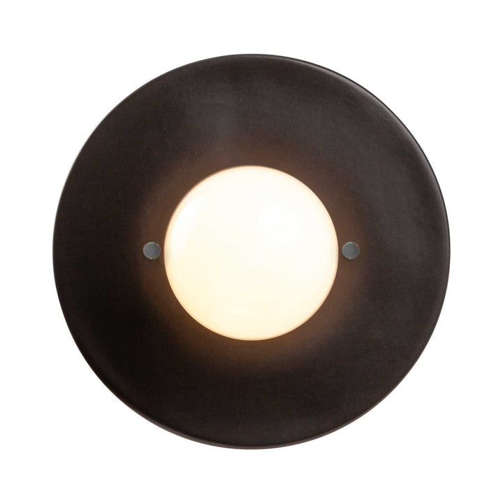 Radiance Collection One Light Flush-Mount in Carbon - Matte Black Justice Designs