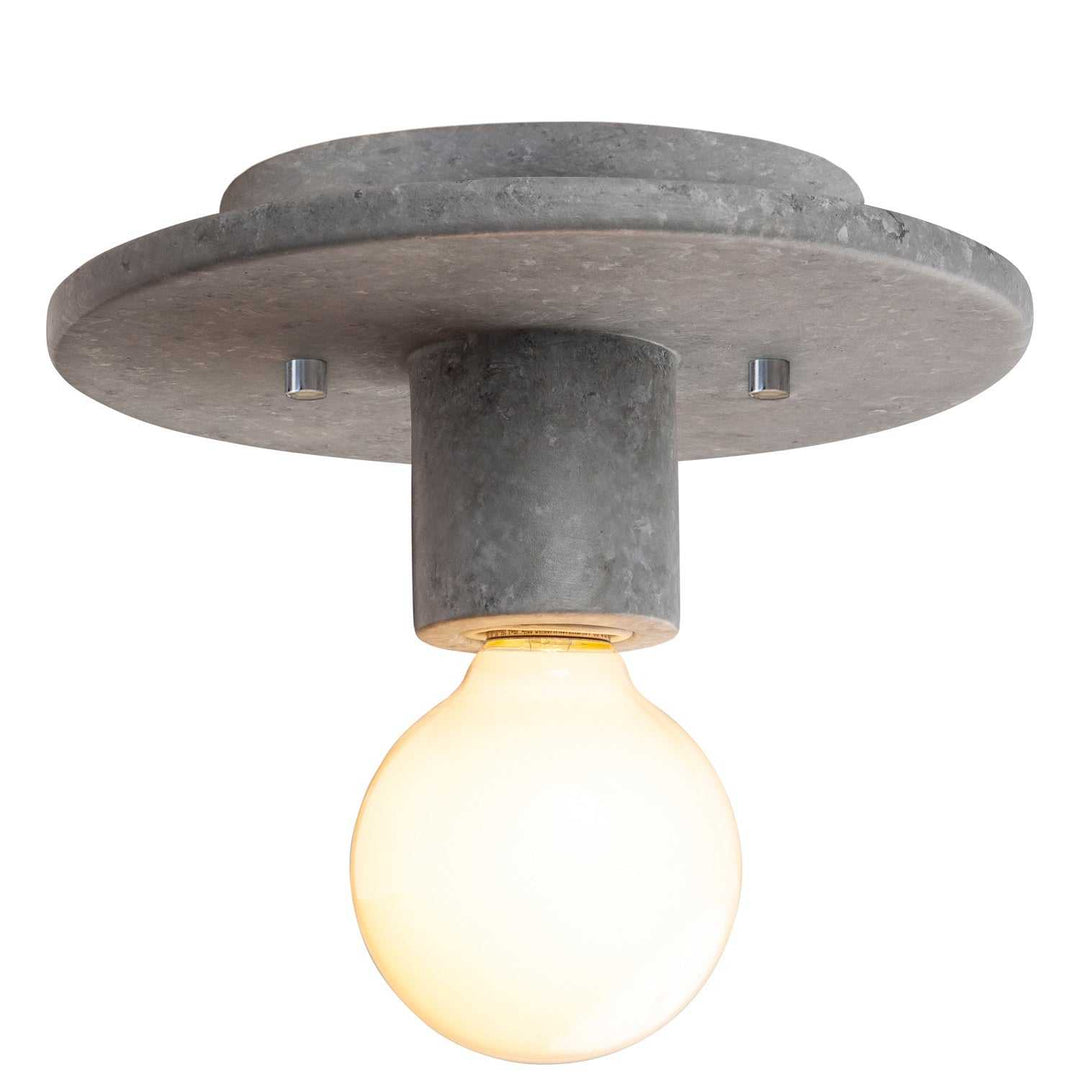 Radiance Collection One Light Flush-Mount in Concrete Justice Designs