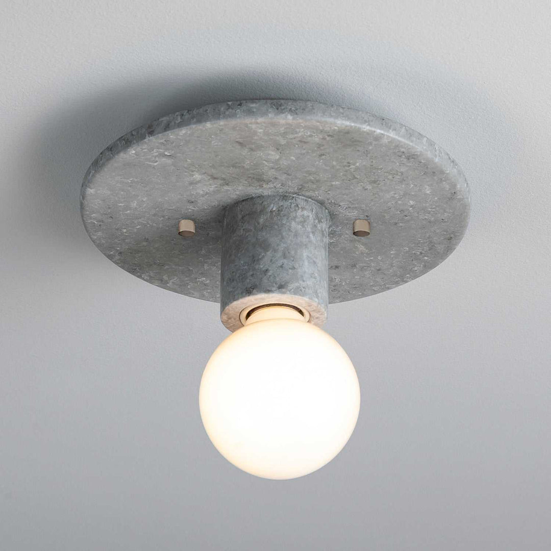 Radiance Collection One Light Flush-Mount in Concrete Justice Designs