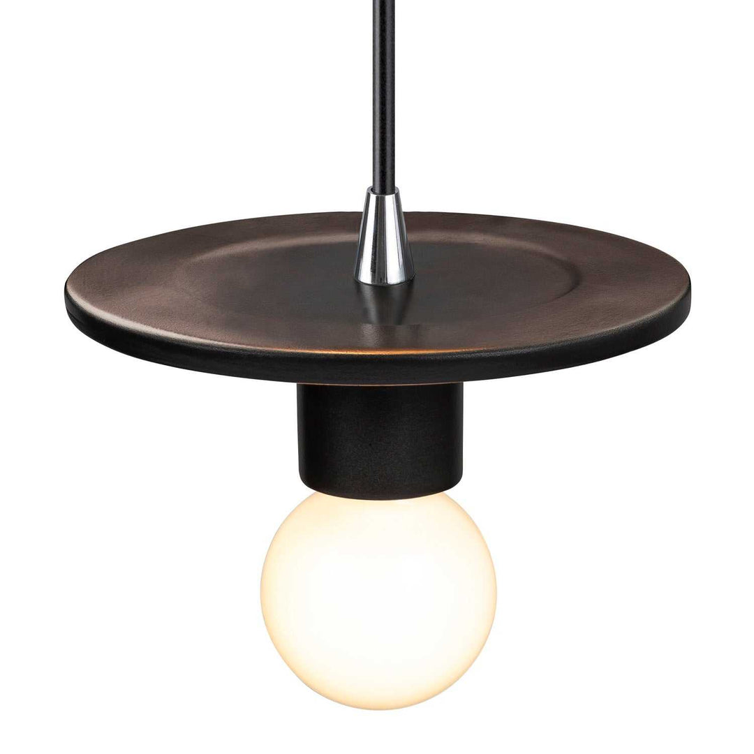 Radiance One Light Pendant in Carbon - Matte Black Justice Designs