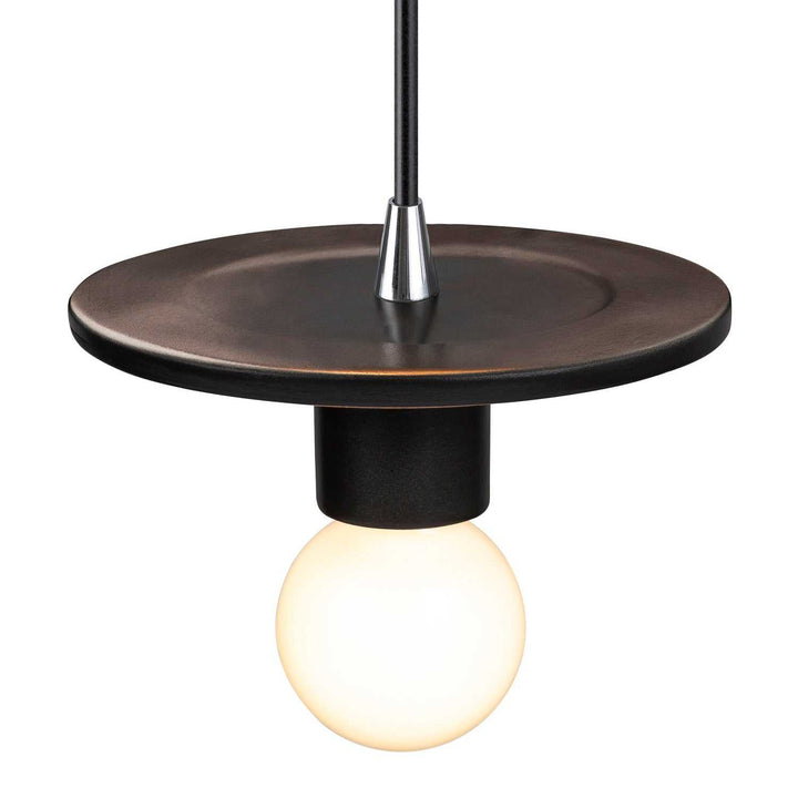Radiance One Light Pendant in Carbon - Matte Black Justice Designs