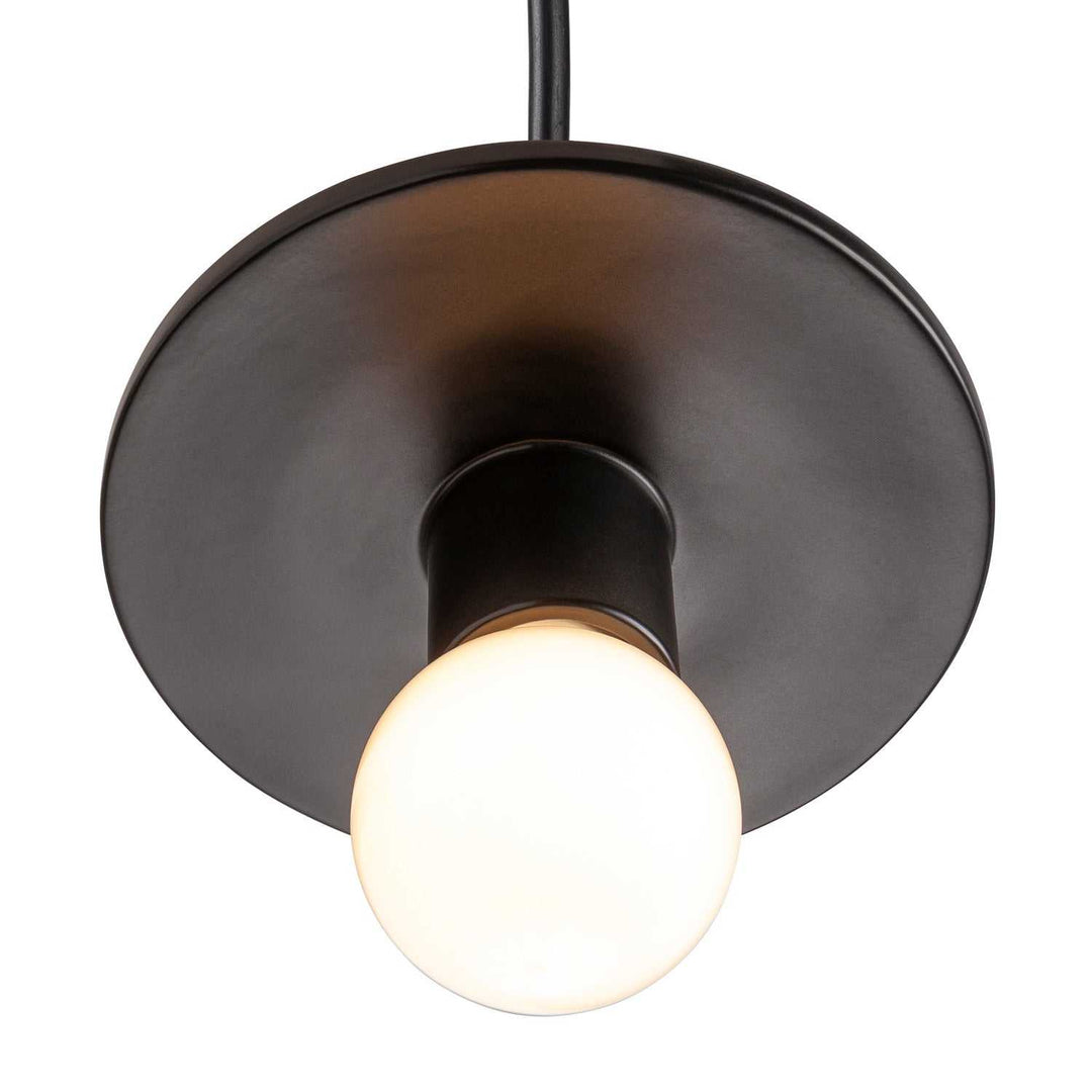 Radiance One Light Pendant in Carbon - Matte Black Justice Designs
