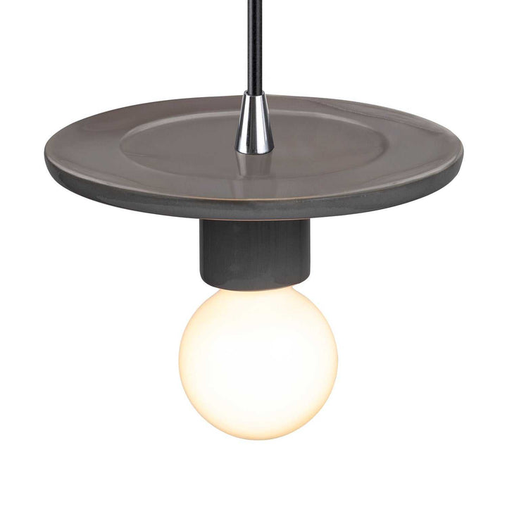 Radiance One Light Pendant in Gloss Grey Justice Designs