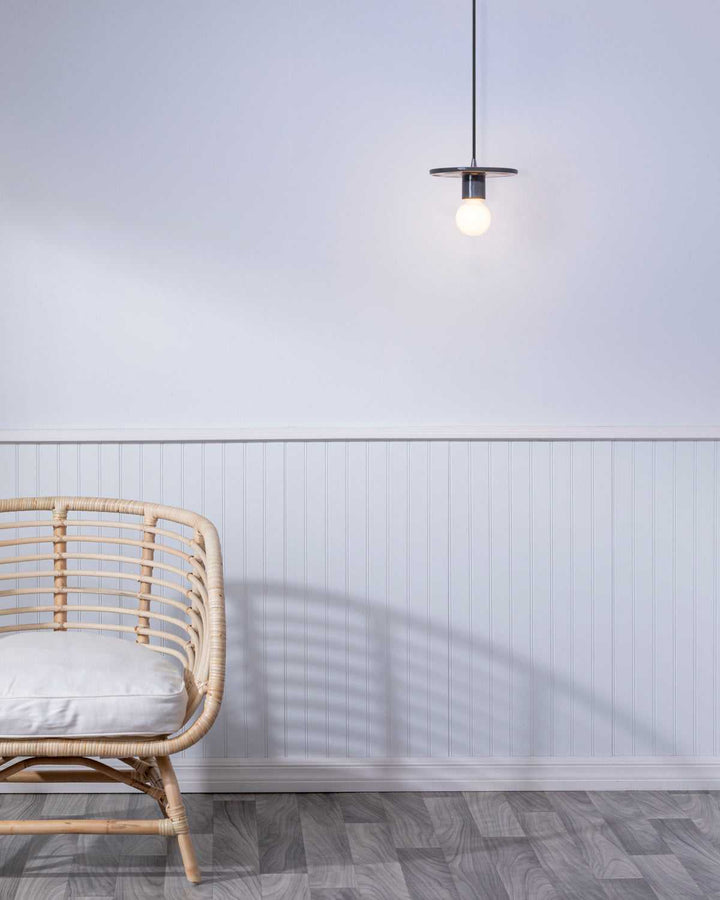 Radiance One Light Pendant in Gloss Grey Justice Designs
