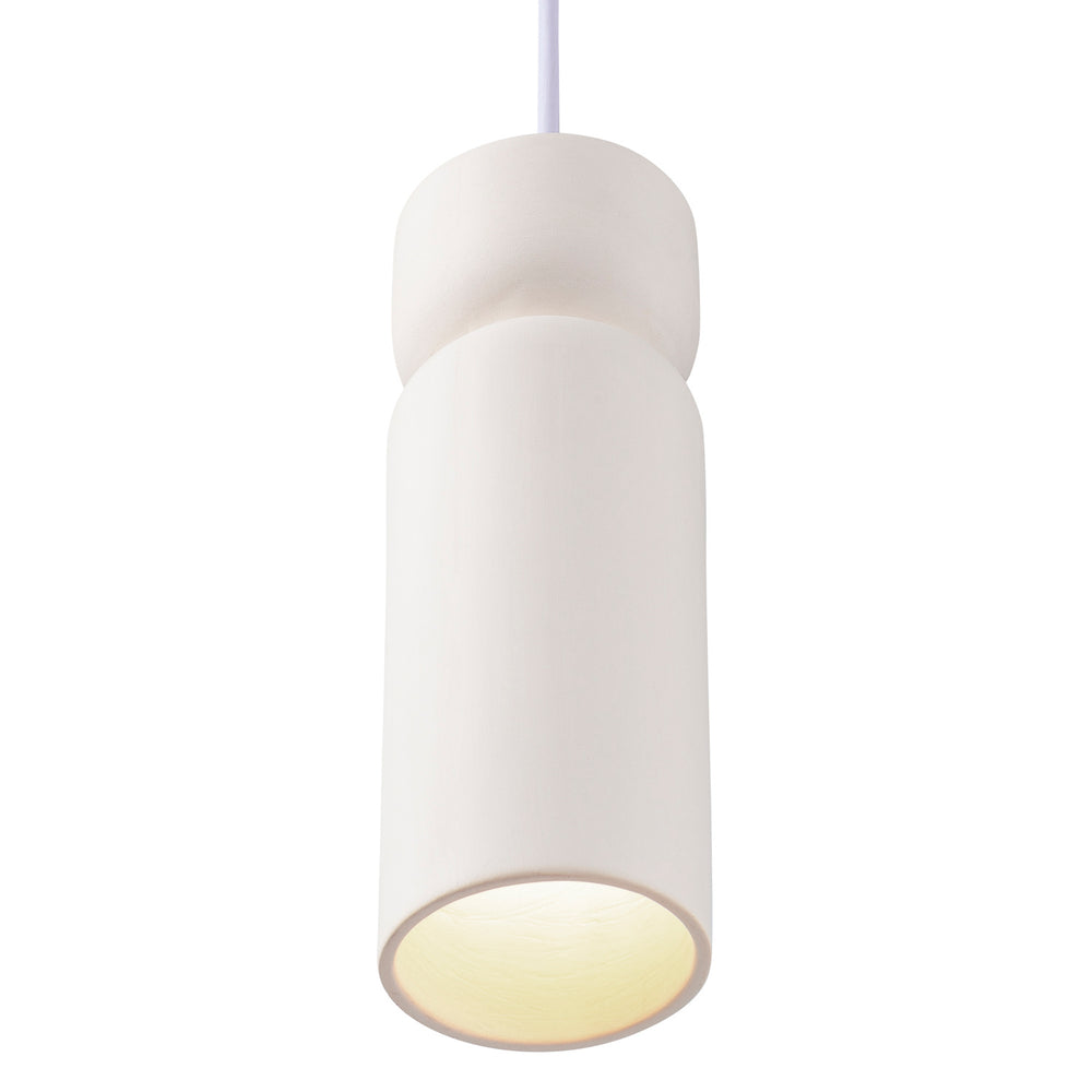 Justice Designs - CER-6510-BIS-DBRZ-WTCD - One Light Pendant - Radiance - Bisque