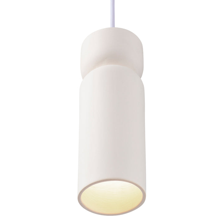 Justice Designs - CER-6510-BIS-DBRZ-WTCD - One Light Pendant - Radiance - Bisque