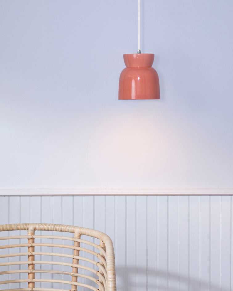 Radiance One Light Pendant in Gloss Blush Justice Designs
