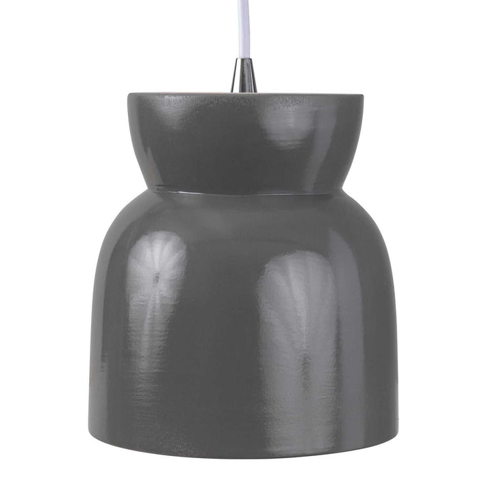 Radiance One Light Pendant in Gloss Grey Justice Designs