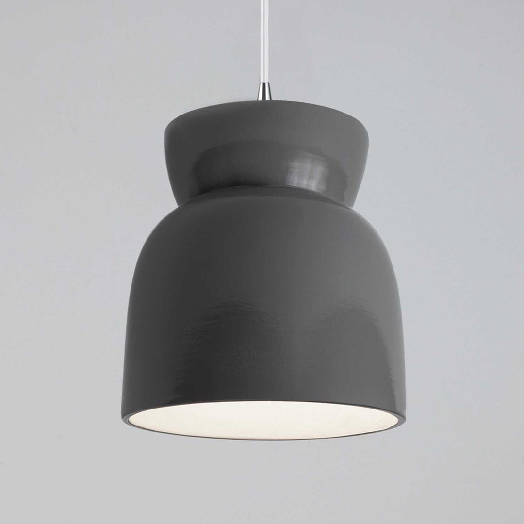 Radiance One Light Pendant in Gloss Grey Justice Designs
