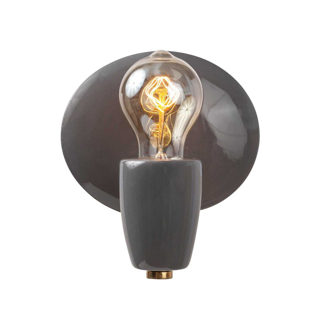 American Classics One Light Wall Sconce in Gloss Grey Justice Designs