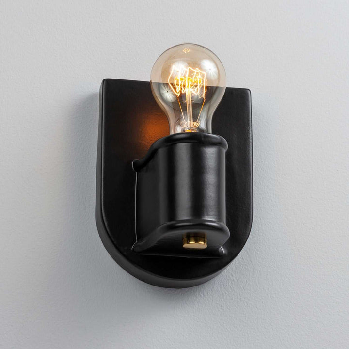 American Classics One Light Wall Sconce in Carbon - Matte Black Justice Designs