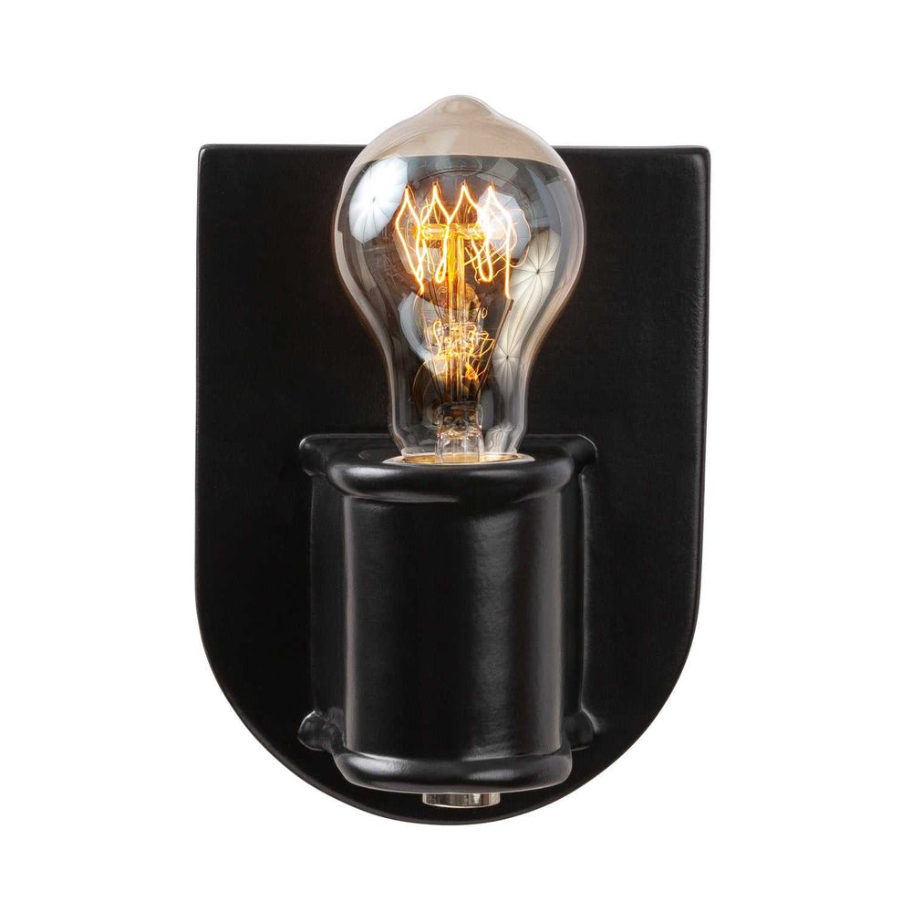 American Classics One Light Wall Sconce in Carbon - Matte Black Justice Designs