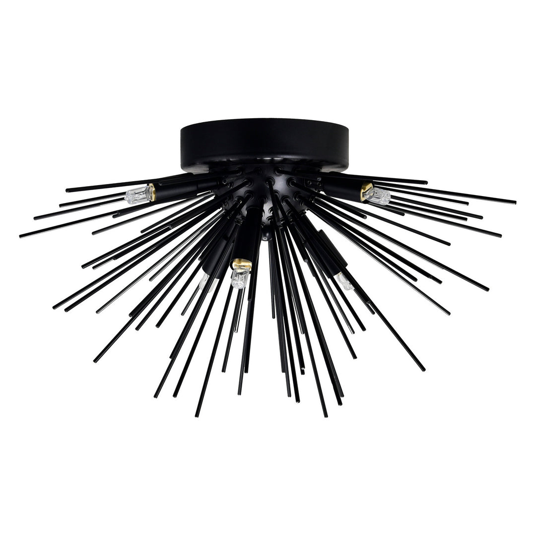 CWI Lighting Canada - 1034C20-6-101 - Six Light Flush Mount - Savannah - Black