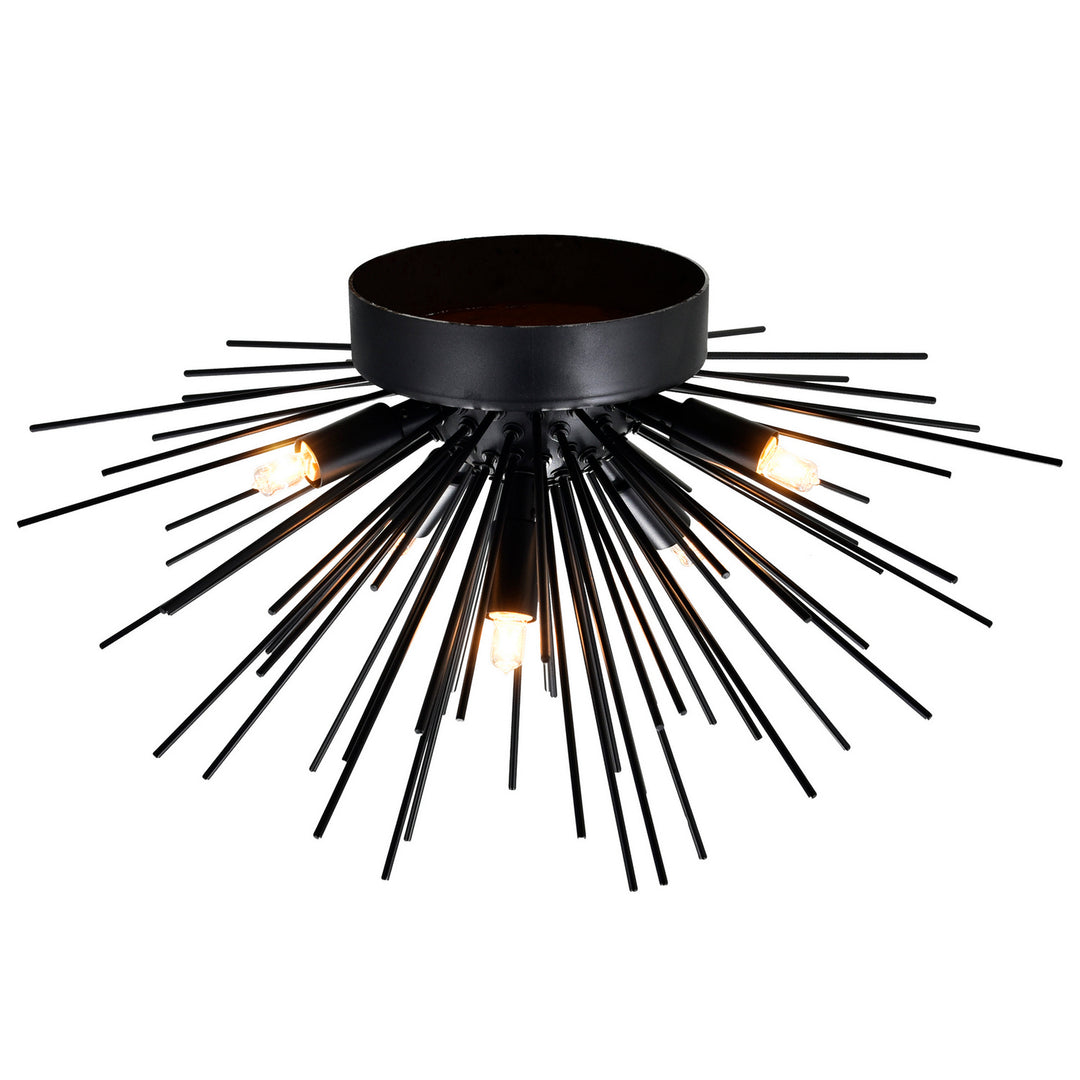 CWI Lighting Canada - 1034C20-6-101 - Six Light Flush Mount - Savannah - Black