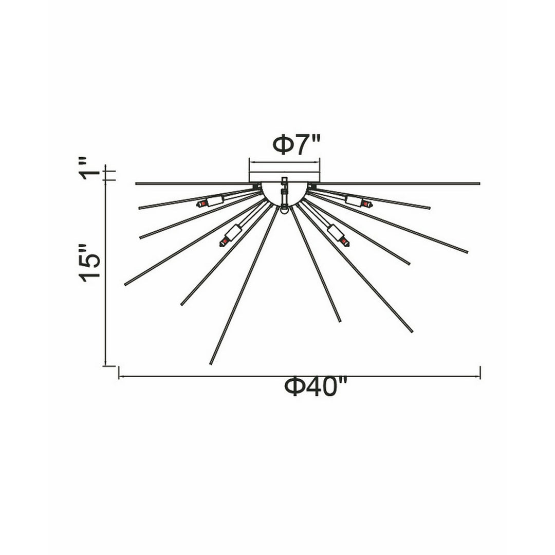 CWI Lighting Canada - 1034C40-8-101 - Eight Light Flush Mount - Savannah - Black