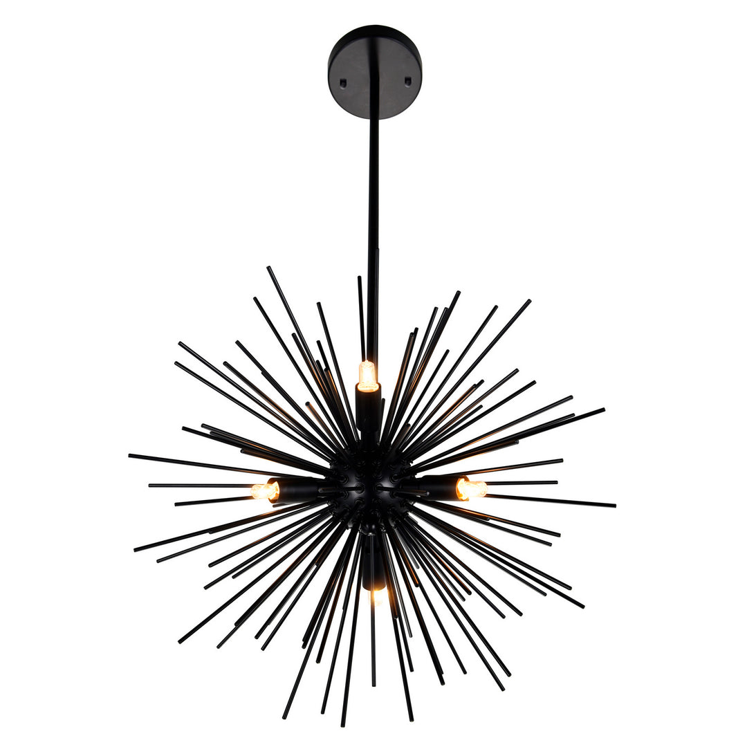 CWI Lighting Canada - 1034P16-6-101 - Six Light Chandelier - Savannah - Black