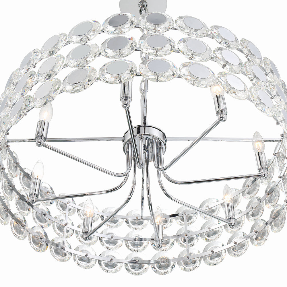 Eurofase Canada - 44286-019 - PERRENE-CHD-8LT-32IN-CHR-CL - PERRENE - Chrome