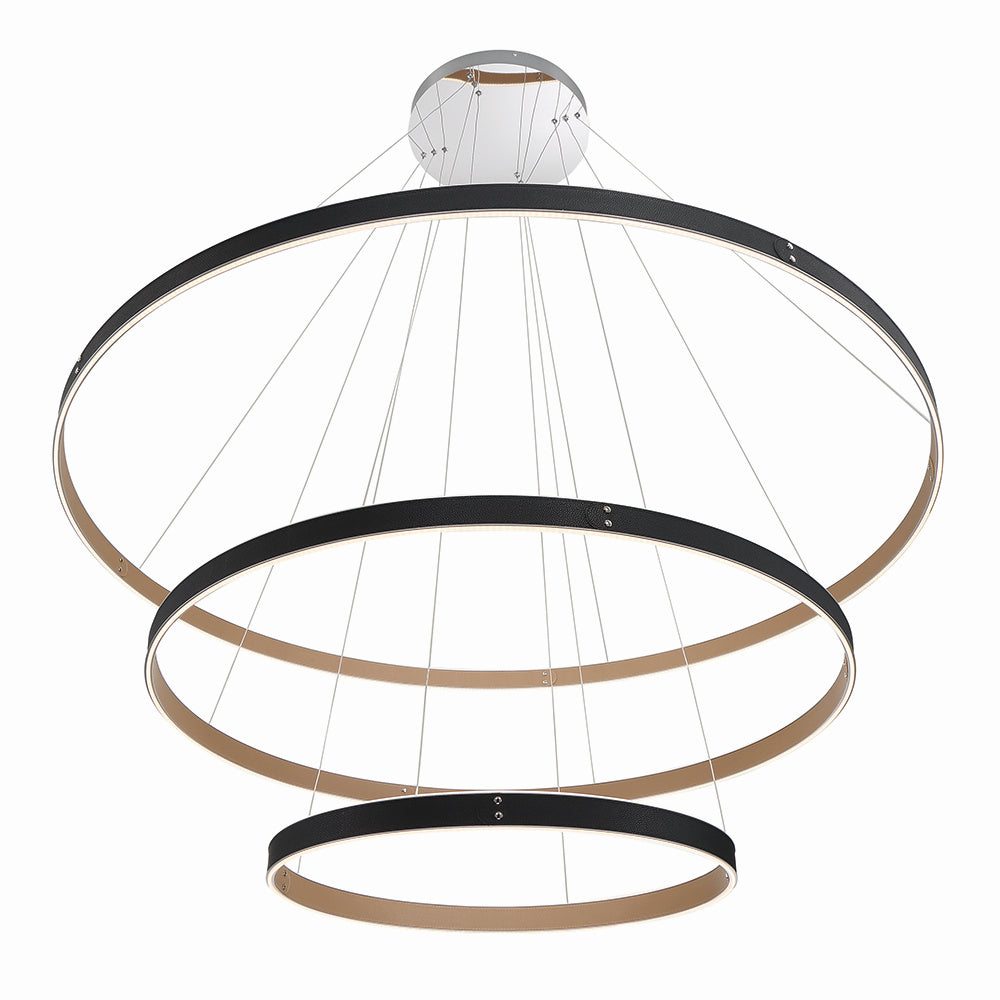 Eurofase Canada - 43900-015 - VERDURA-CHD-3LT-60IN-BK-WH - VERDURA - Black