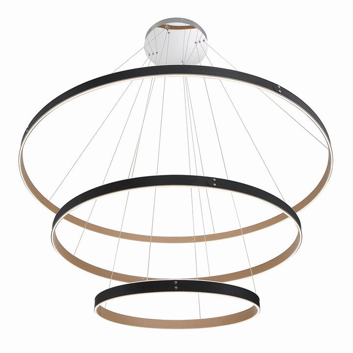 Eurofase Canada - 43900-015 - VERDURA-CHD-3LT-60IN-BK-WH - VERDURA - Black