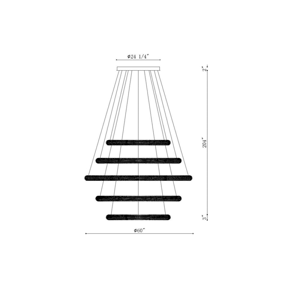 Sassi LED Chandelier in Chrome Eurofase Canada