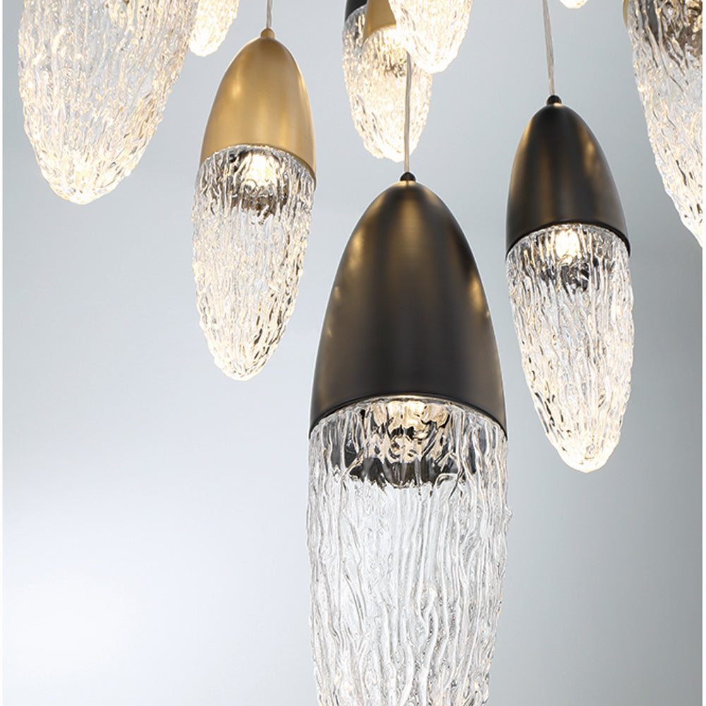 Eurofase Canada - 43859-041 - ECROU-CHD-12LT-30IN-GBM-CL - ECROU - Gold-Black