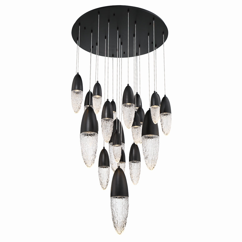 Eurofase Canada - 43860-025 - ECROU-CHD-22LT-40IN-BK-CL - ECROU - Black