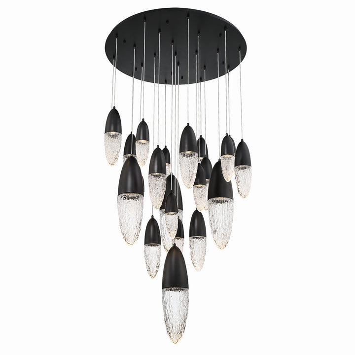 Eurofase Canada - 43860-025 - ECROU-CHD-22LT-40IN-BK-CL - ECROU - Black