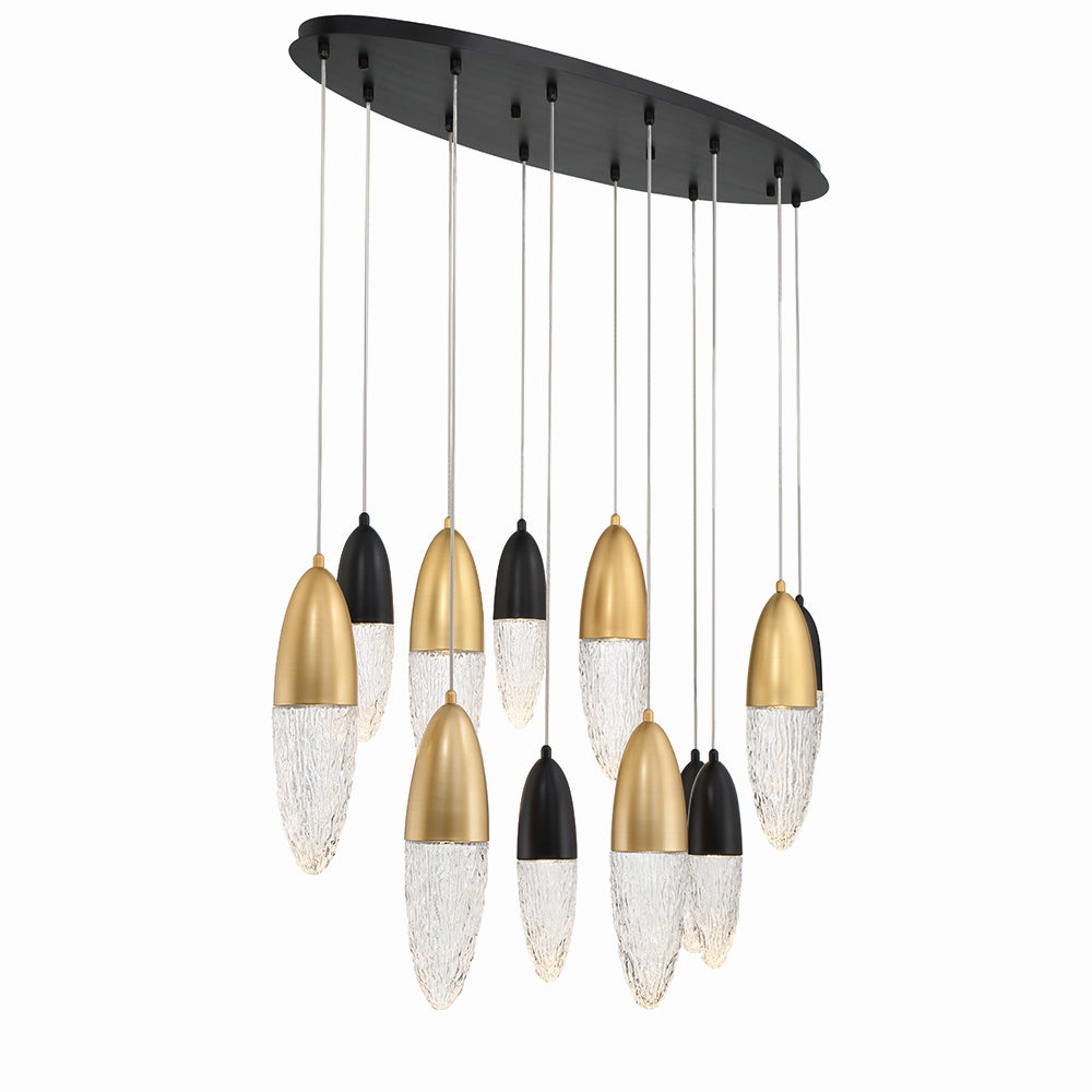 Eurofase Canada - 43861-042 - ECROU-CHD-12LT-44IN-GBM-CL - ECROU - Gold-Black