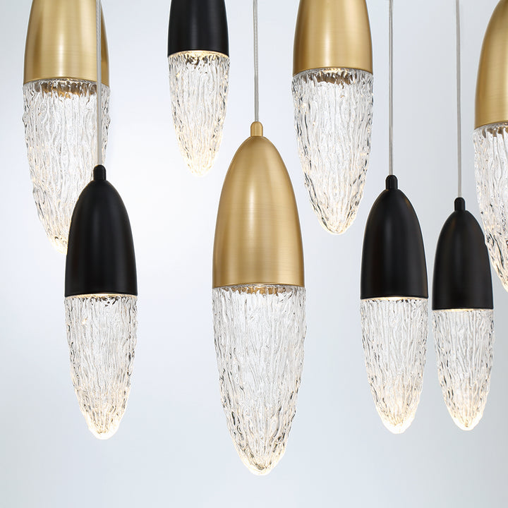 Eurofase Canada - 43861-042 - ECROU-CHD-12LT-44IN-GBM-CL - ECROU - Gold-Black