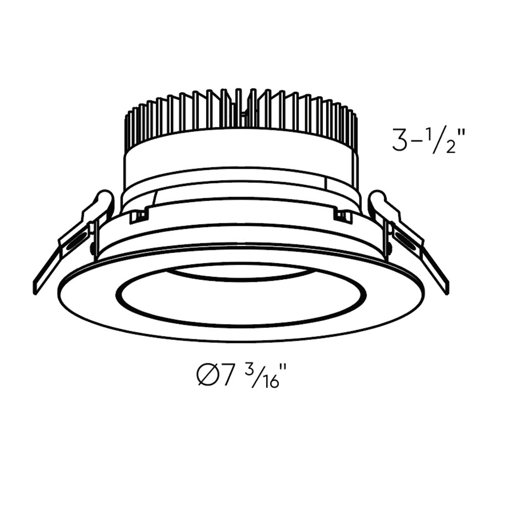 Dals - GBR06-CC-WH - Regressed Gimbal Downlight - Revolve - WH
