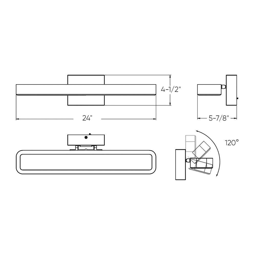 Dals - VSW24-CC-SN - One Light Vanity - Aria - SN
