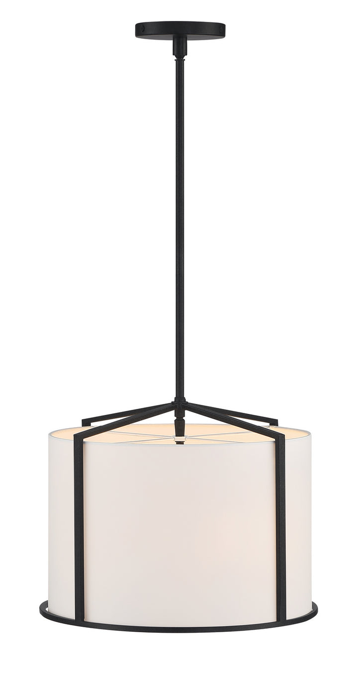 Crystorama - CAR-9204-BK - Four Light Pendant - Carlyn - Black