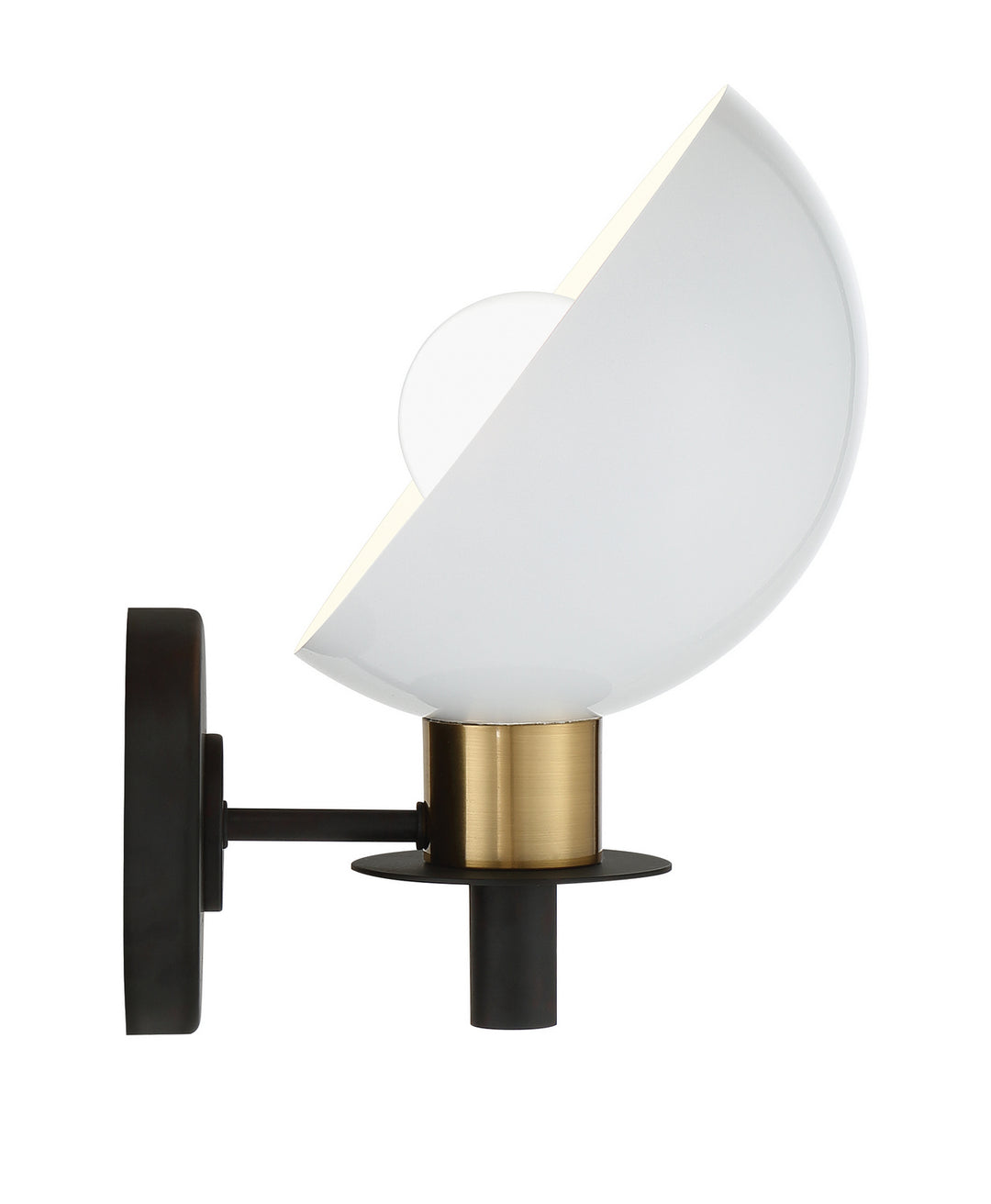 Crystorama - GIG-811-BK-AG - One Light Wall Sconce - Gigi - Black + Aged Brass