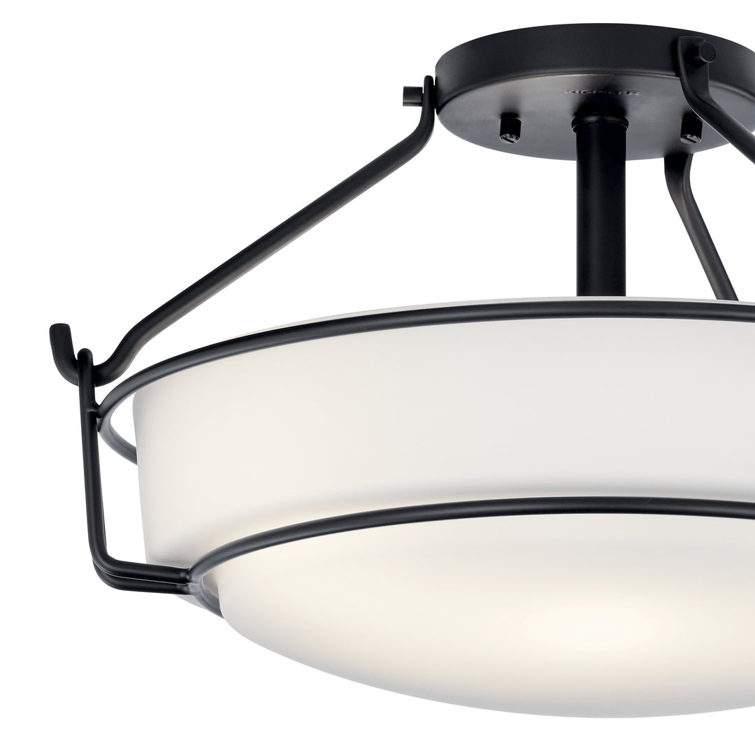Kichler Canada - 44085BK - Three Light Semi Flush Mount - Alkire - Black