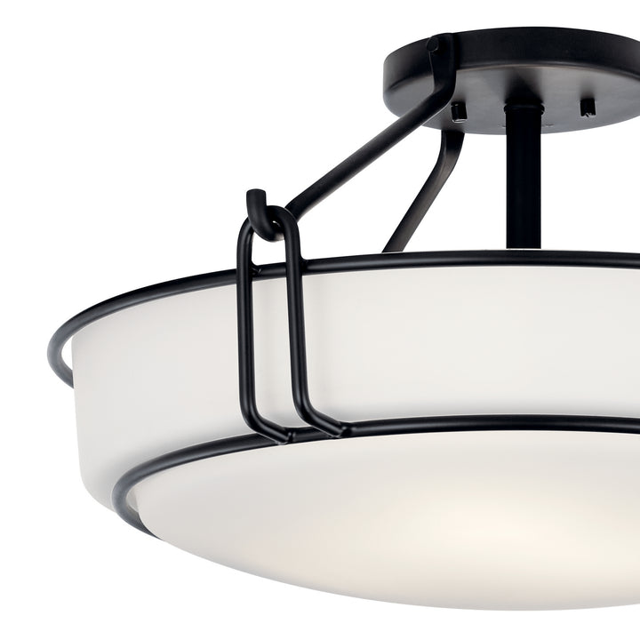 Kichler Canada - 44086BK - Four Light Semi Flush Mount - Alkire - Black