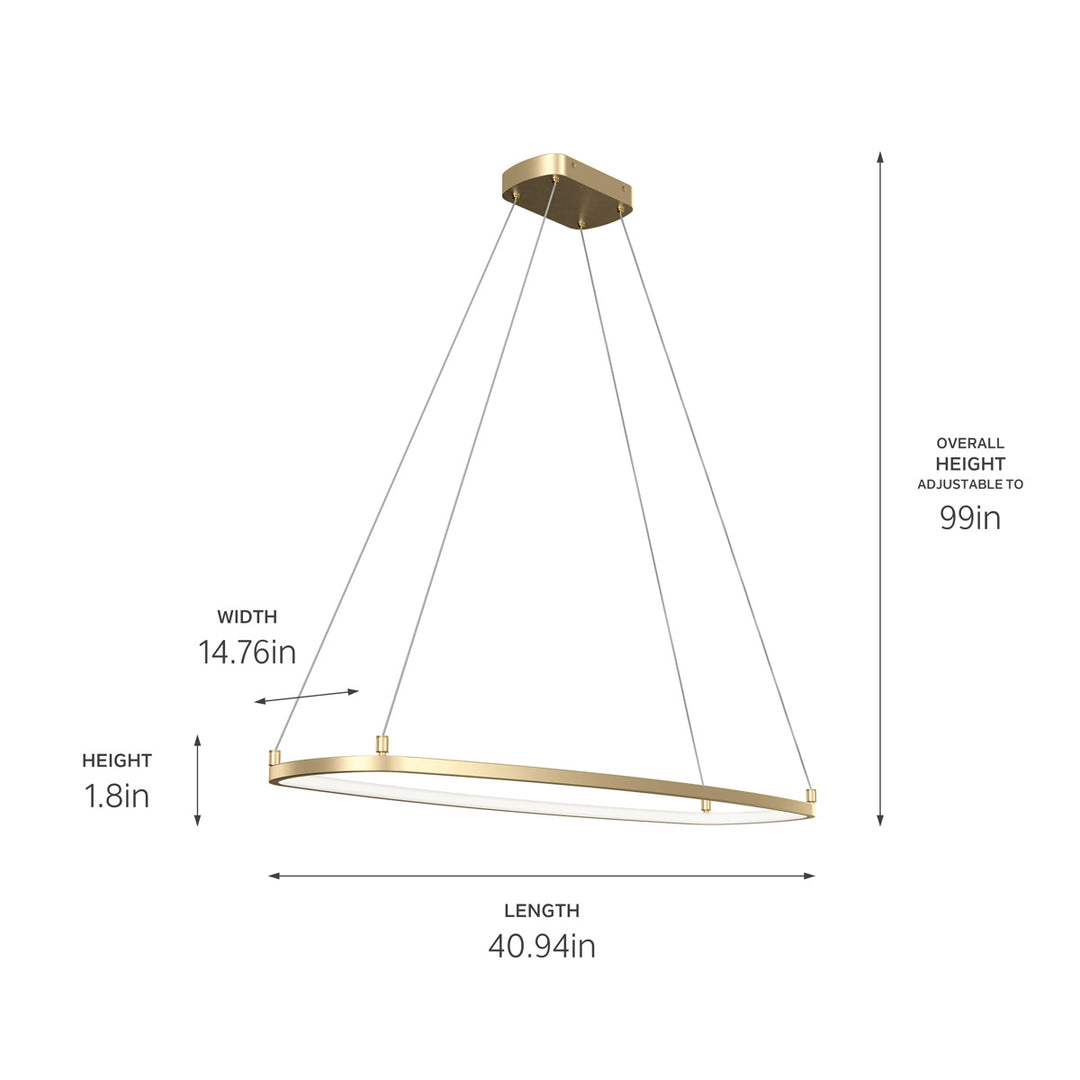 Kichler Canada - 84312CG - LED Chandelier - Koloa - Champagne Gold