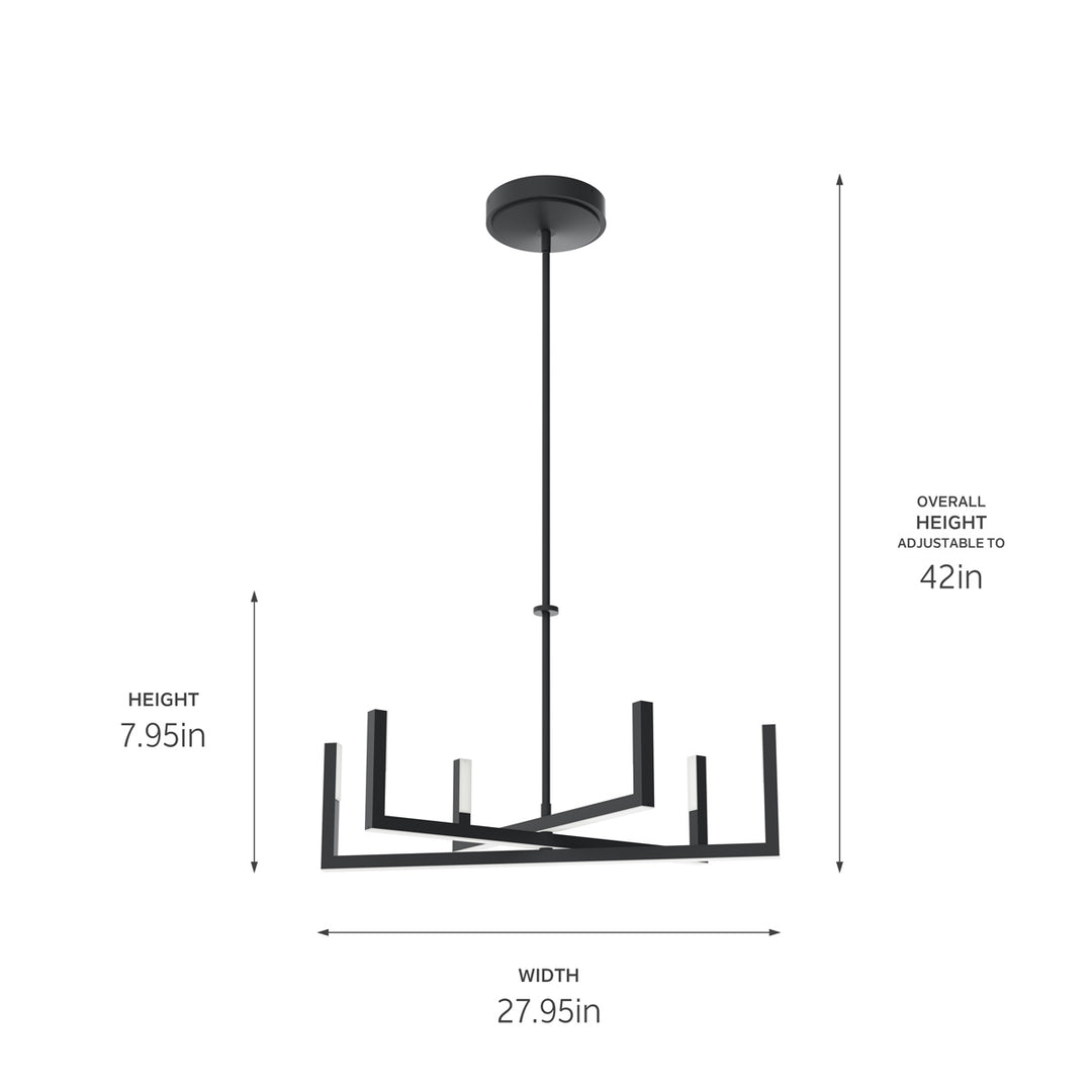 Kichler Canada - 84313MBK - LED Chandelier - Priam - Matte Black
