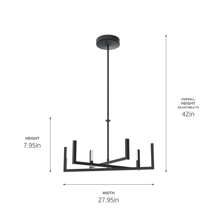 Kichler Canada - 84313MBK - LED Chandelier - Priam - Matte Black