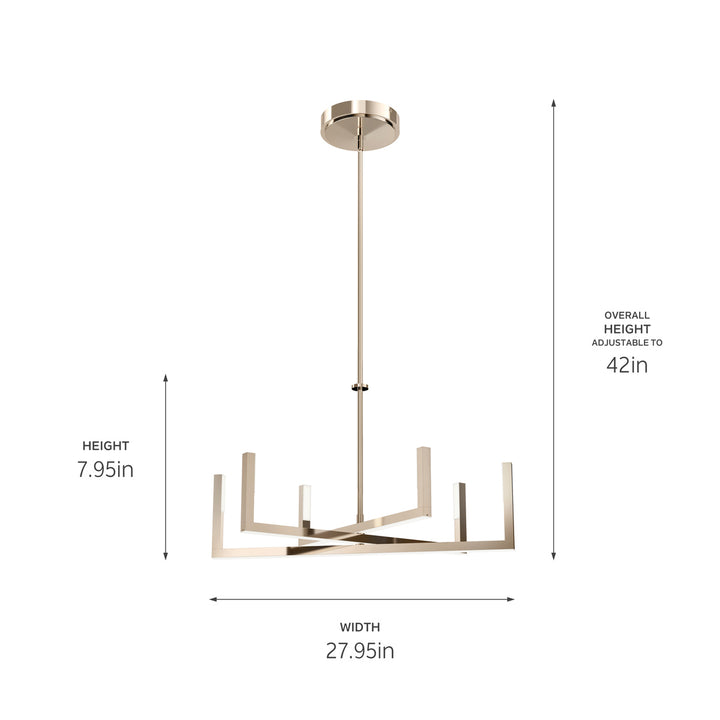 Kichler Canada - 84313PN - LED Chandelier - Priam - Polished Nickel