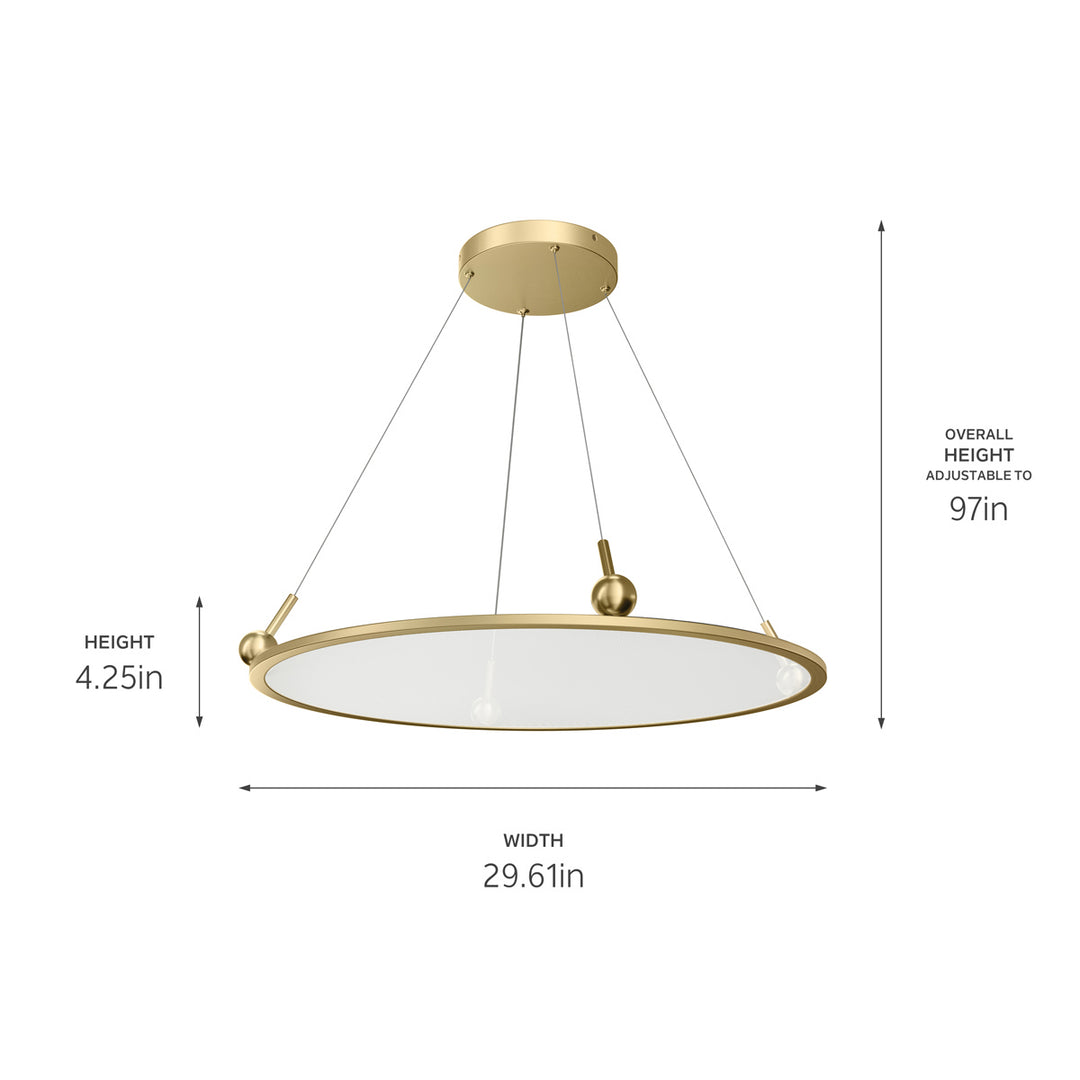 Kichler Canada - 84314CG - LED Chandelier - Jovian - Champagne Gold