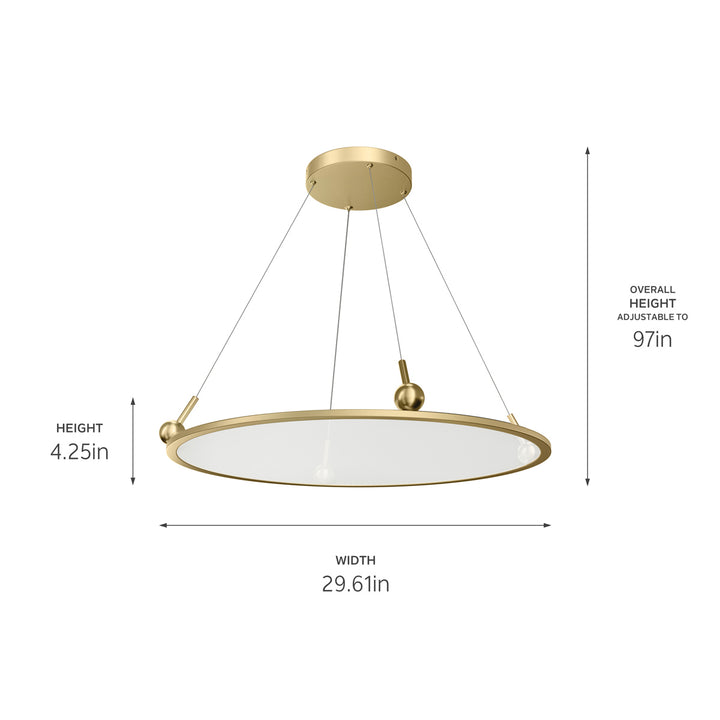 Kichler Canada - 84314CG - LED Chandelier - Jovian - Champagne Gold