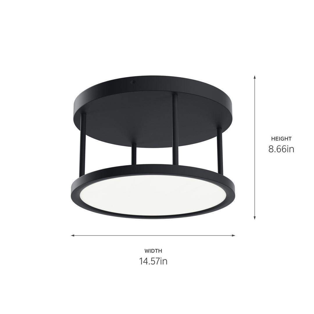 Kichler Canada - 84319MBK - LED Semi Flush Mount - Lavi - Matte Black