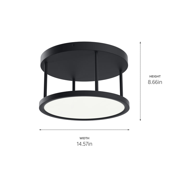 Kichler Canada - 84319MBK - LED Semi Flush Mount - Lavi - Matte Black