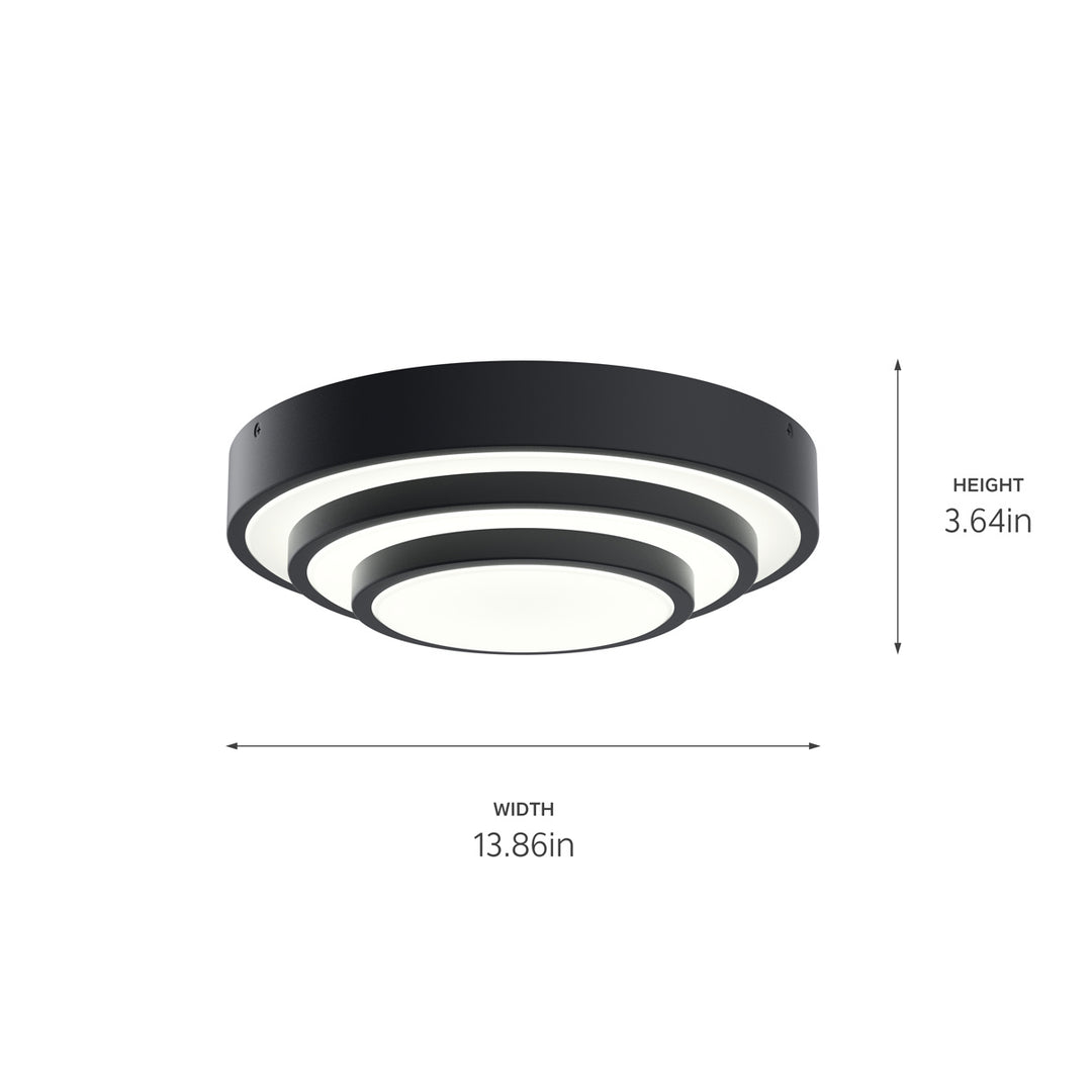 Kichler Canada - 84320MBK - LED Flush Mount - Dombard - Matte Black