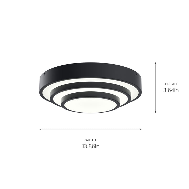 Kichler Canada - 84320MBK - LED Flush Mount - Dombard - Matte Black