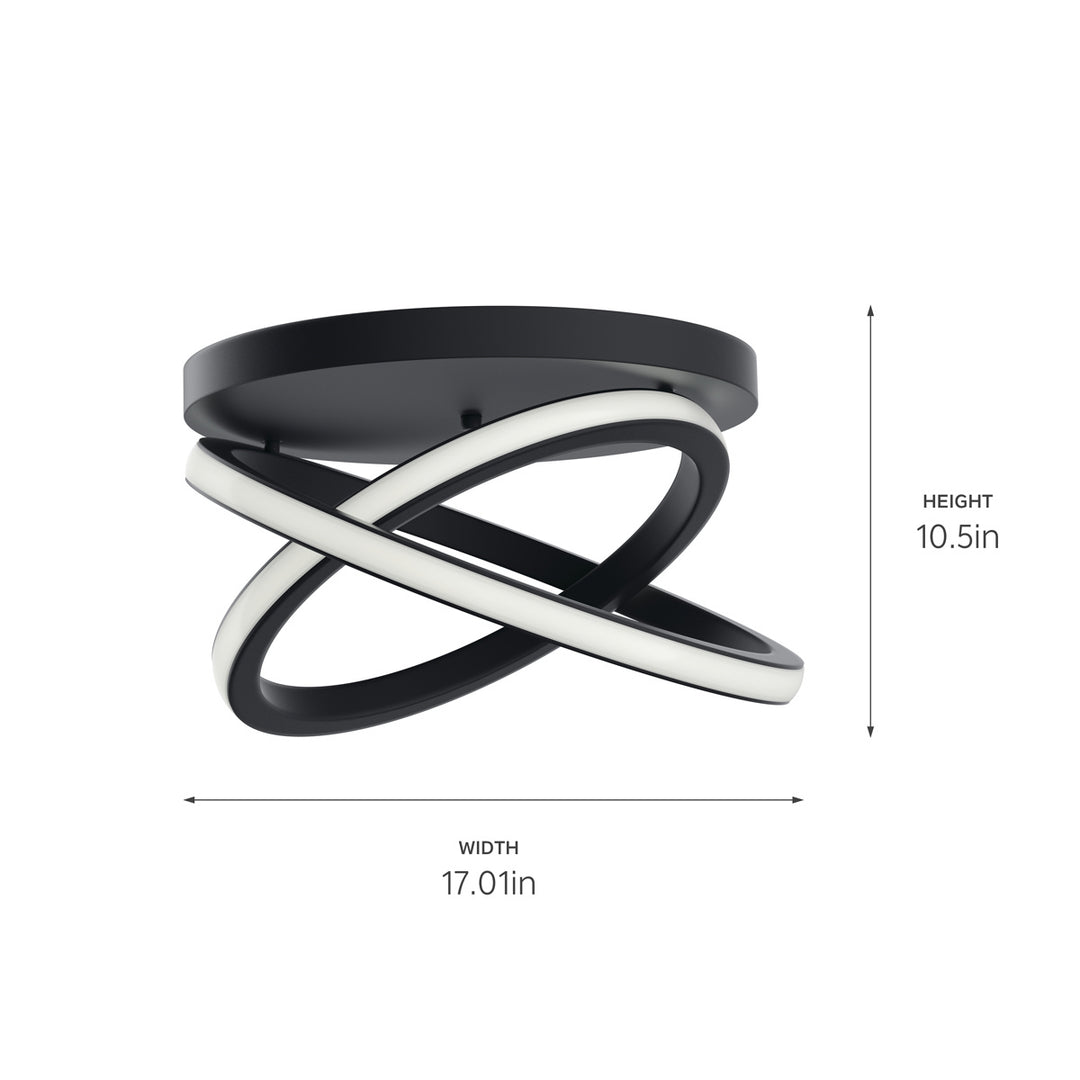 Kichler Canada - 84321MBK - LED Flush Mount - Caputo - Matte Black