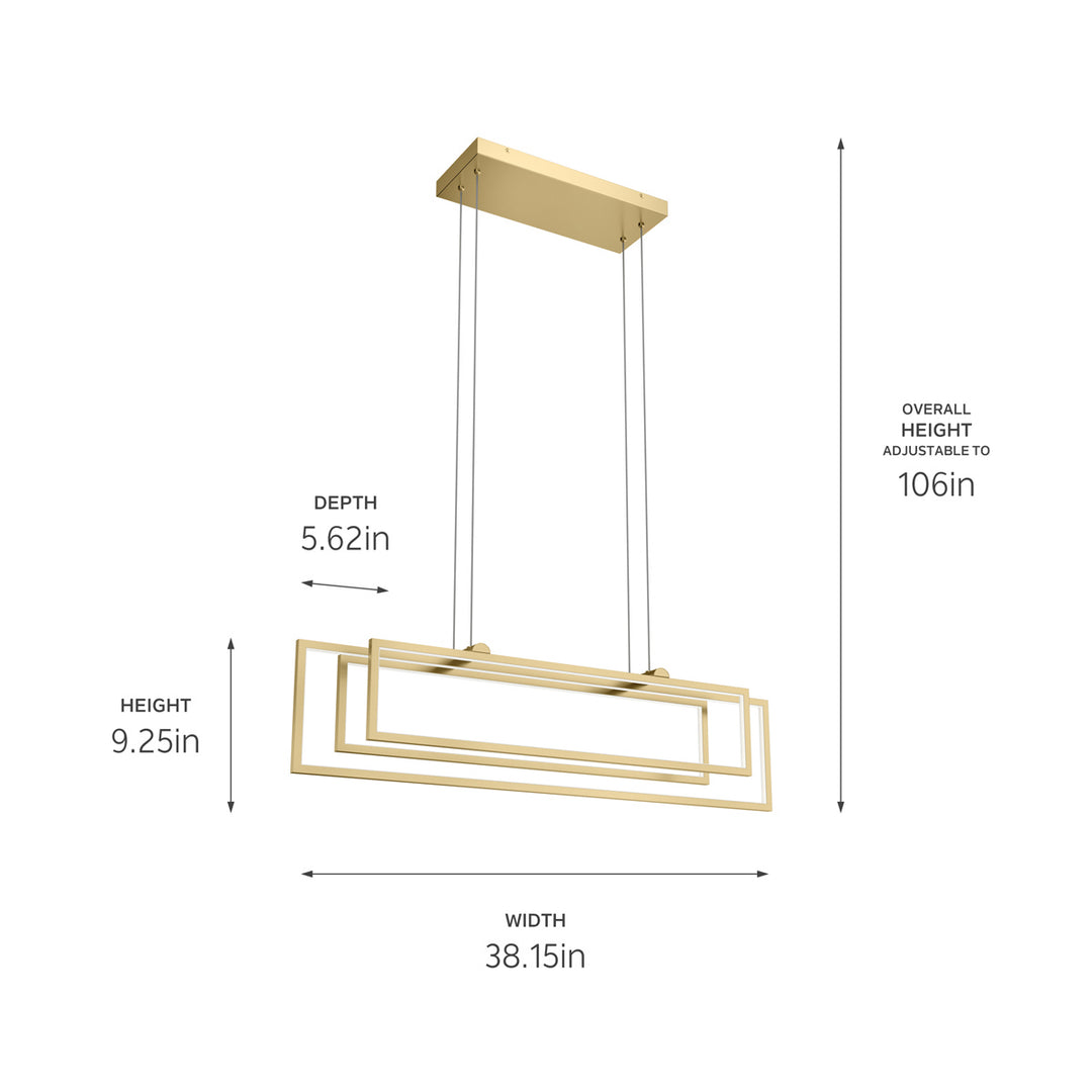 Kichler Canada - 84322CG - LED Linear Chandelier - Jestin - Champagne Gold