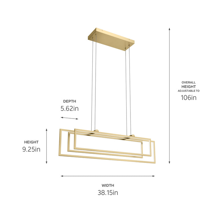 Kichler Canada - 84322CG - LED Linear Chandelier - Jestin - Champagne Gold
