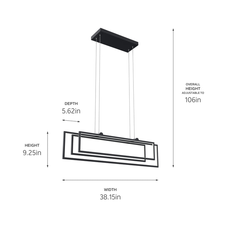 Kichler Canada - 84322MBK - LED Linear Chandelier - Jestin - Matte Black